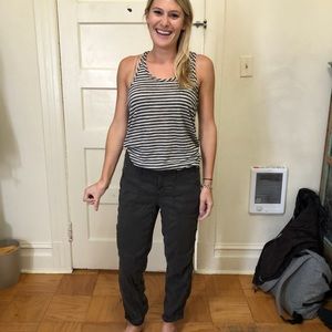 Level 99 Green Relaxed Linen Pants